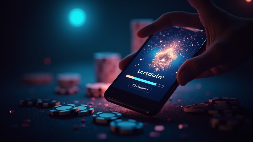 One-handed use of a mobile casino app with smooth loading screens