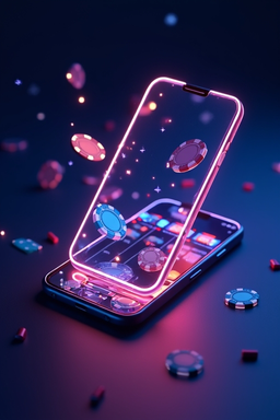 Smartphone showing casino app