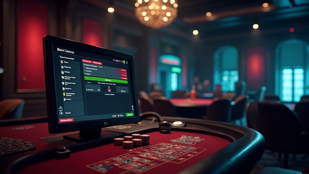 New player viewing a no-deposit bonus offer in a dark casino lobby