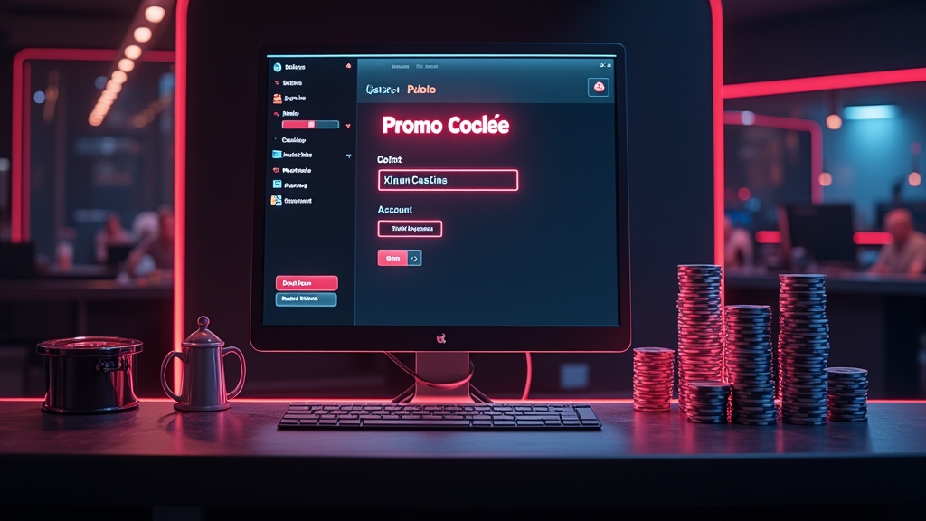 Casino cashier screen showing where to enter a promo code
